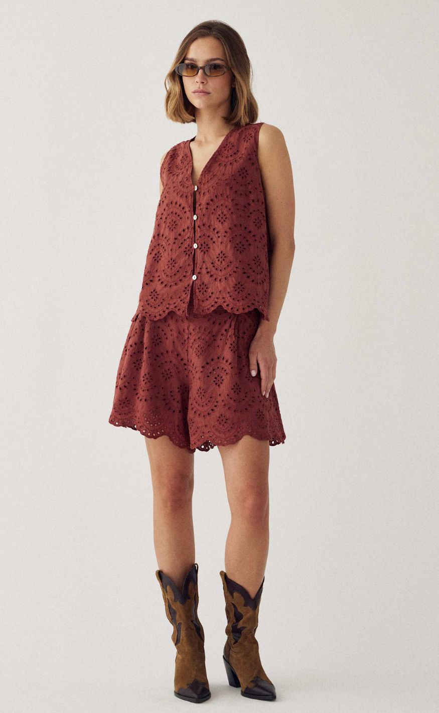 Noella Vest - Maite - Terracotta