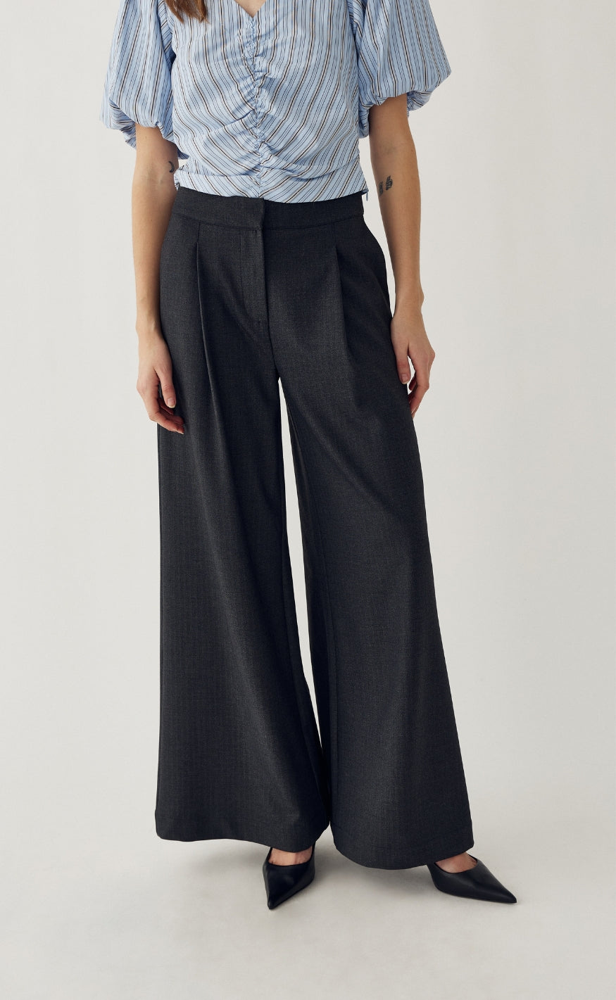Noella Bukser - Kazia MW - Grey Herringbone