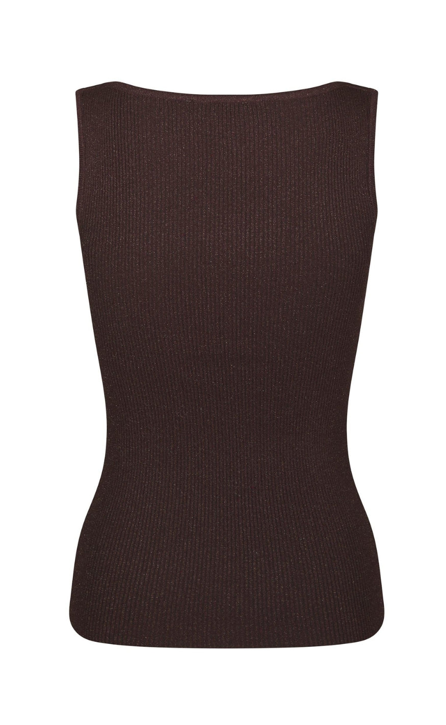 Neo Noir Topp - Talia Glitter Knit - Burgundy