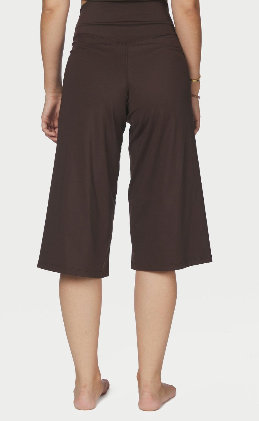 Neo Noir Bukser - Lauri Wide Capri - Dark Brown