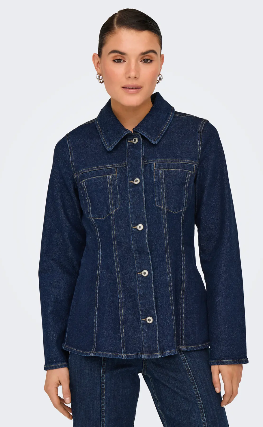 ONLY Skjorte - Elle - Dark Blue Denim