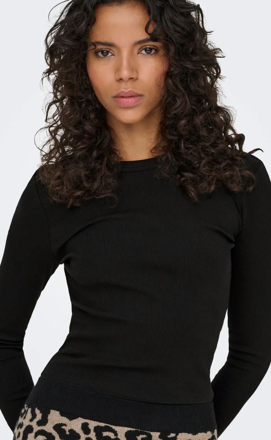 ONLY Bluse - Val O-neck - Black