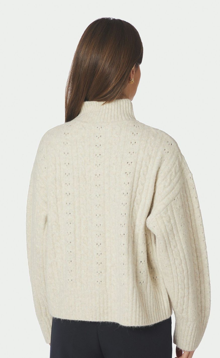Neo Noir Bluse - Anda Cable Knit - Ivory