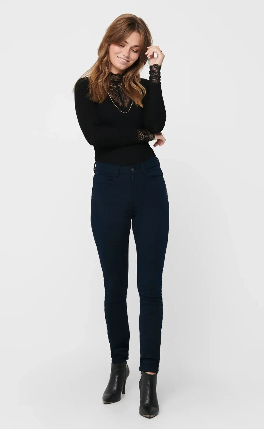 ONLY Bluse - Tilde - Black Lace