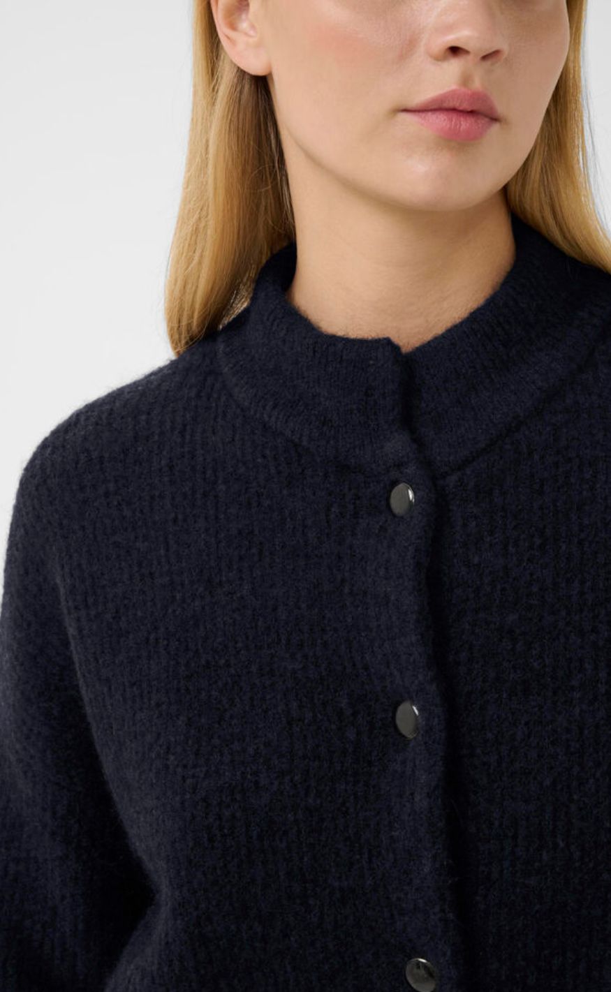 Gestuz Cardigan - Alpha Short - Navy Melange