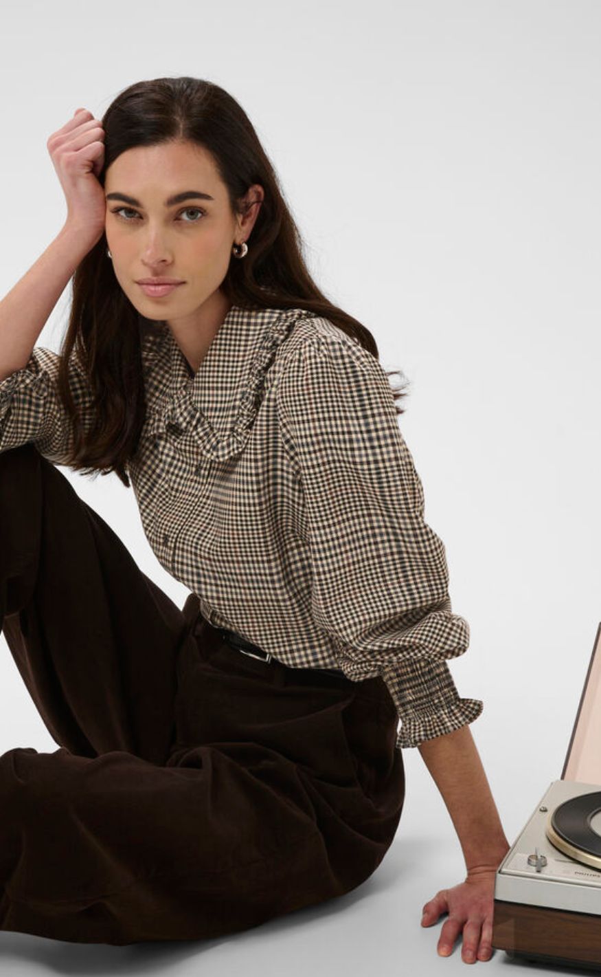 Culture Skjorte - Birsen - Black Check