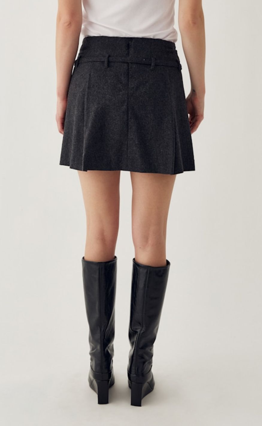 Noella Skjørt - Madena - Dark Grey Melange