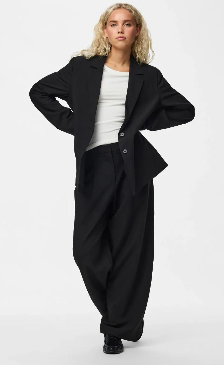 Pieces Bukser - Borsella Barrel - Black