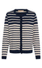 Culture Cardigan - Faro Annemarie - Navy/Whitecap Stripe