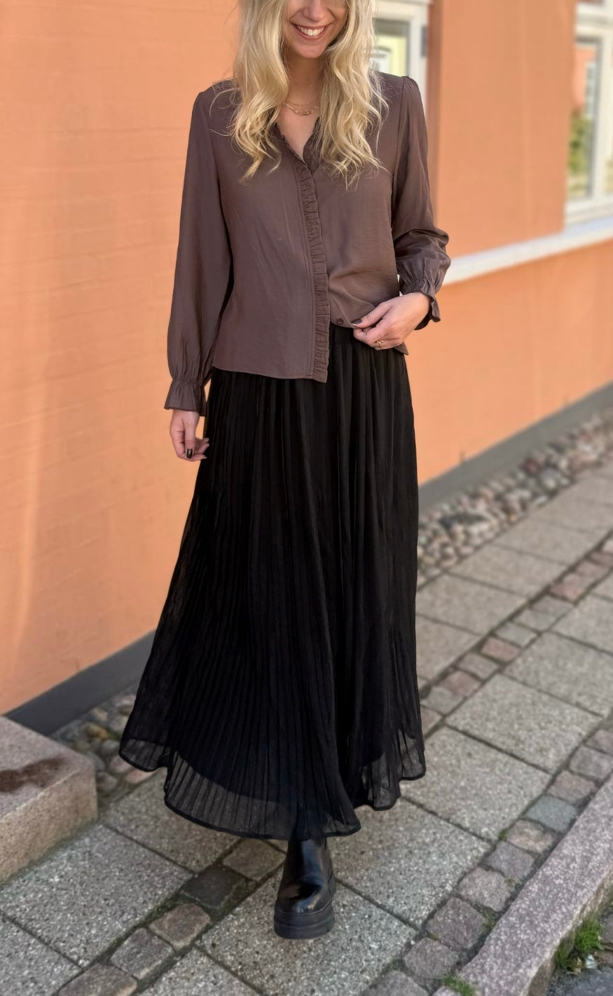 Say INA Copenhagen Skjørt - Kammi Plisse - Black