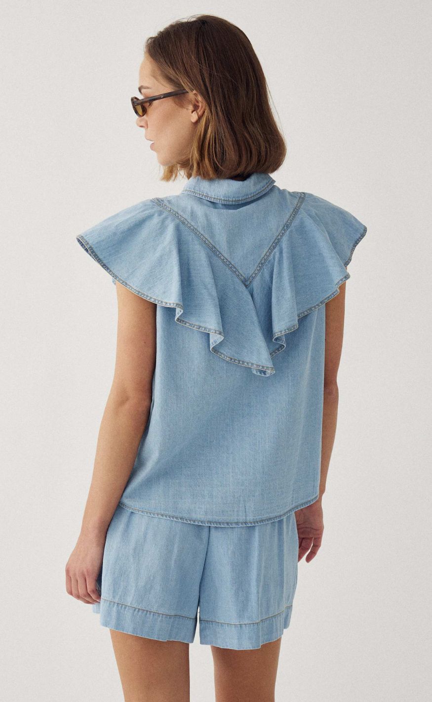 Noella Skjorte - Micaela SS - Light Wash