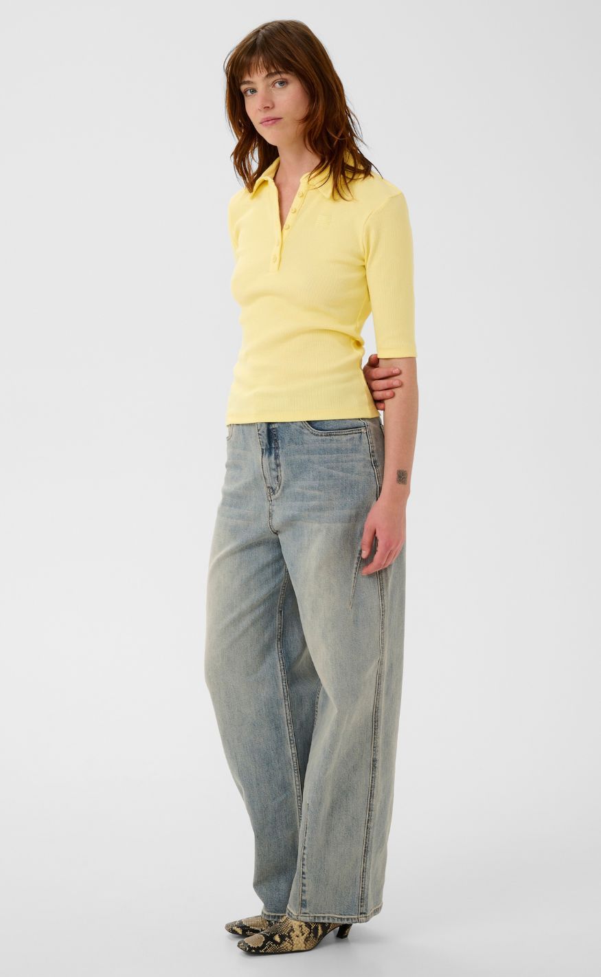Gestuz Bluse - Drew Polo - French Vanilla