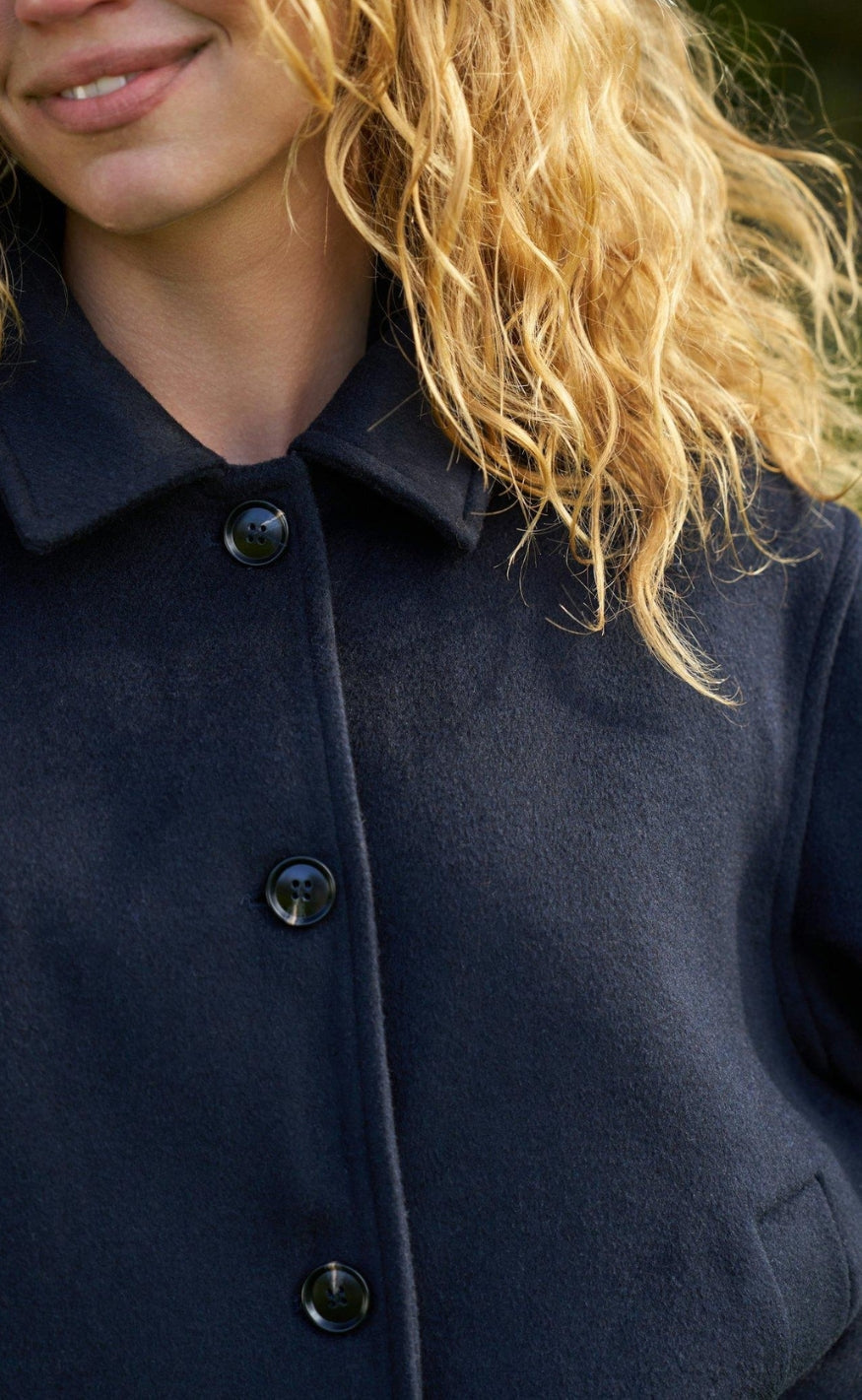 Neo Noir Jakke - Hamra Wool - Navy