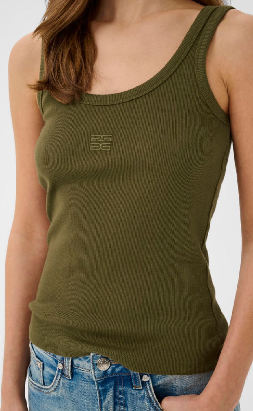 Gestuz Topp - Drew Logo 2.0 - Military Olive