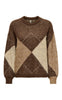 ONLY Strikk - Noeme - Chestnut Cocoa Creme/Biscotti/Melange/Argyle