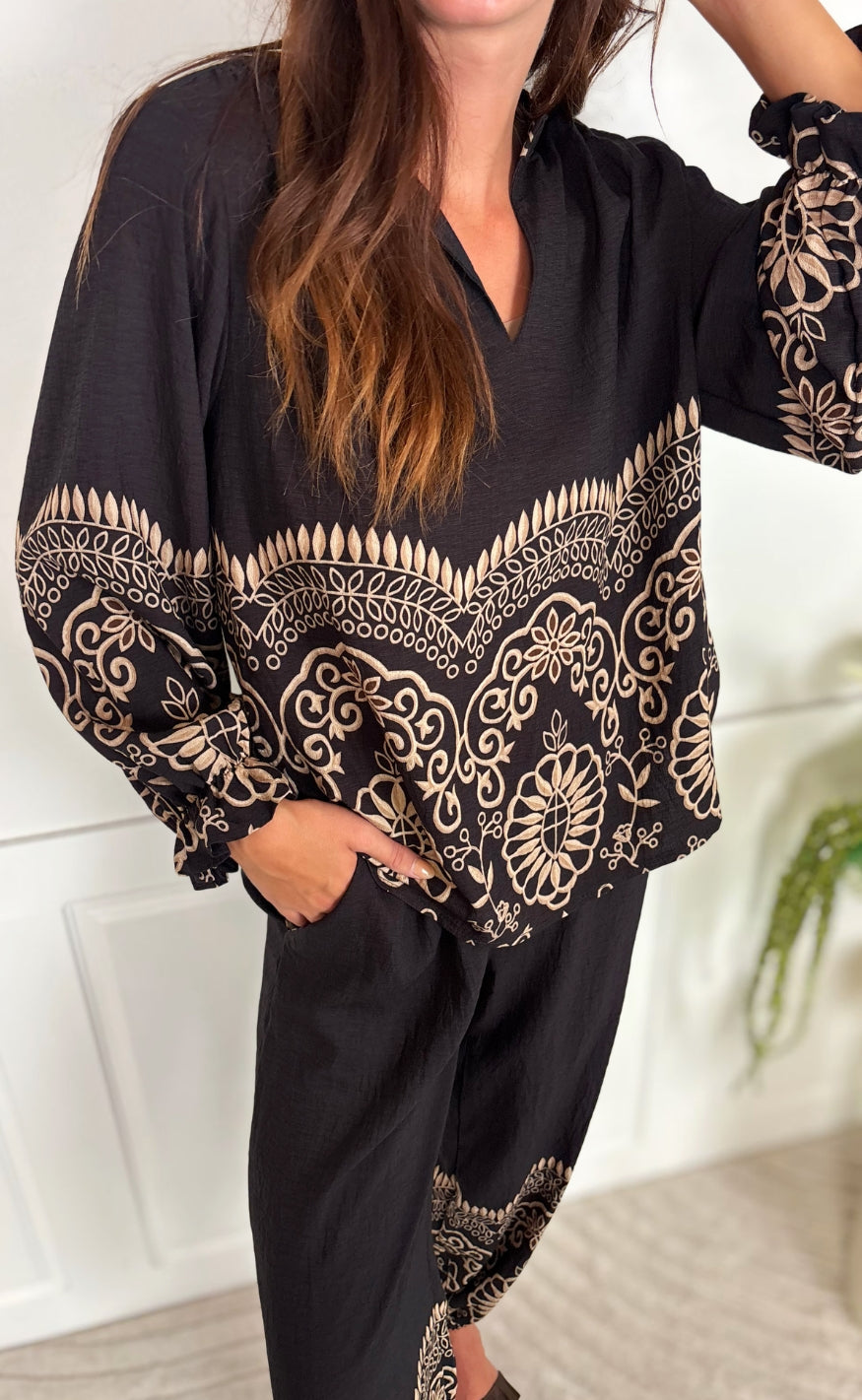 Marta Du Chateau Bluse - Linden - Black1034tpb