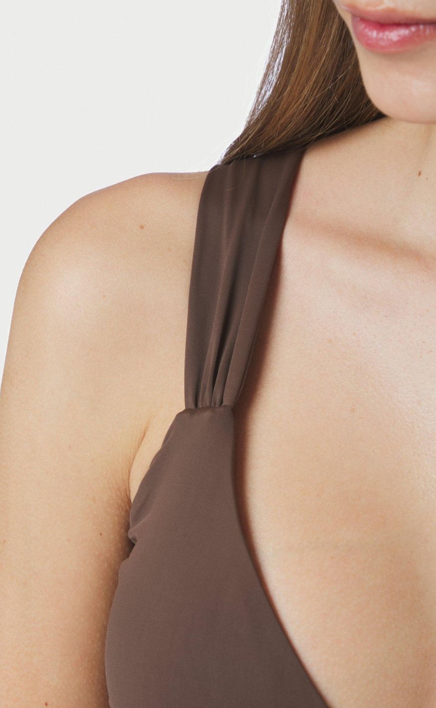 Neo Noir Bikinitopp - Zadie Solid - Dark Brown