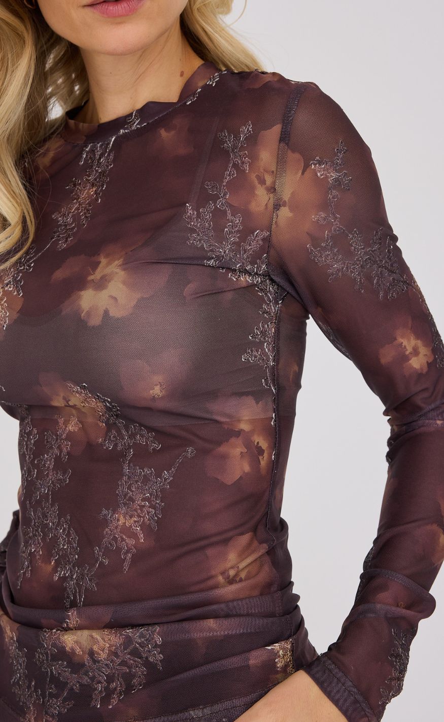 A-View Bluse - Silke - Brown/Sand