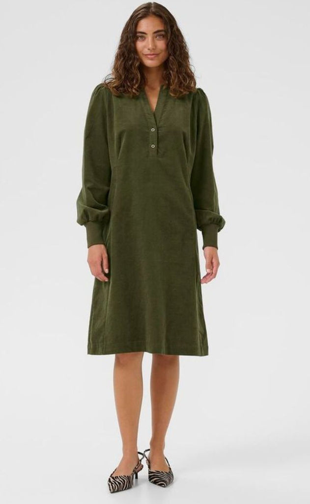 Culture Kjole - Ula Rhaena - Burnt Olive