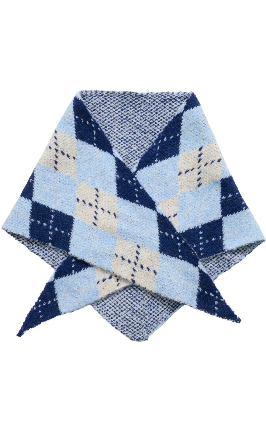 Marta Du Chateau Skjerf - Maxi - Navy/Light Blue
