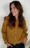 Black Colour Cardigan - Bjoerk Patent Knit - Mustard