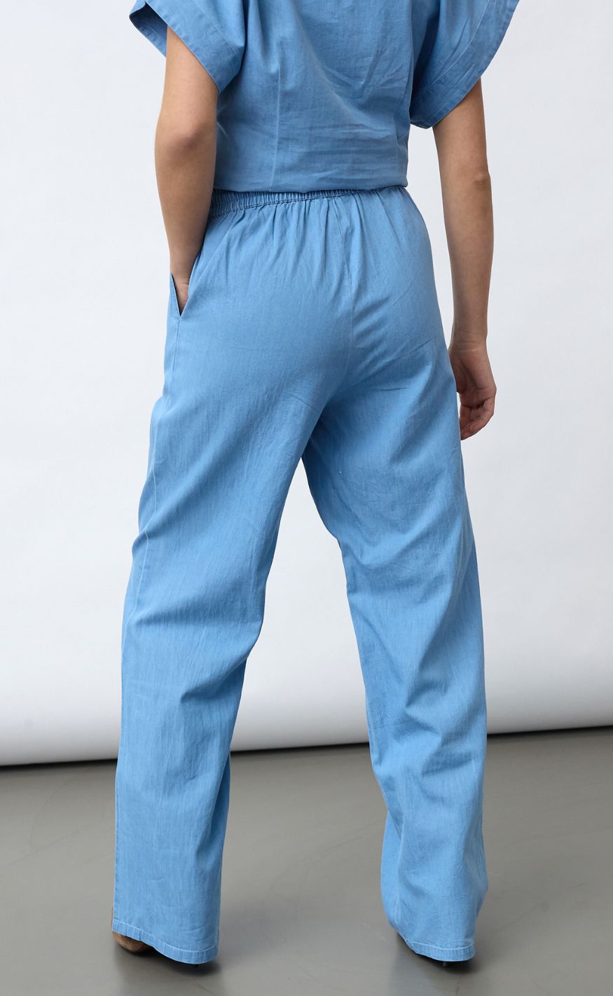 Sisters Point Bukser - ELLA-PA52 - L. Blue Denim