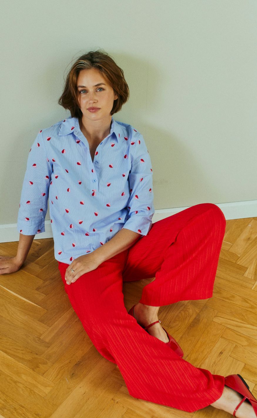 Freequent Bluse - Grsvalse - True Red