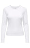 ONLY Bluse - Val O-neck - Bright White