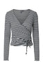 Pieces Bluse - Layla - Black White Stripes