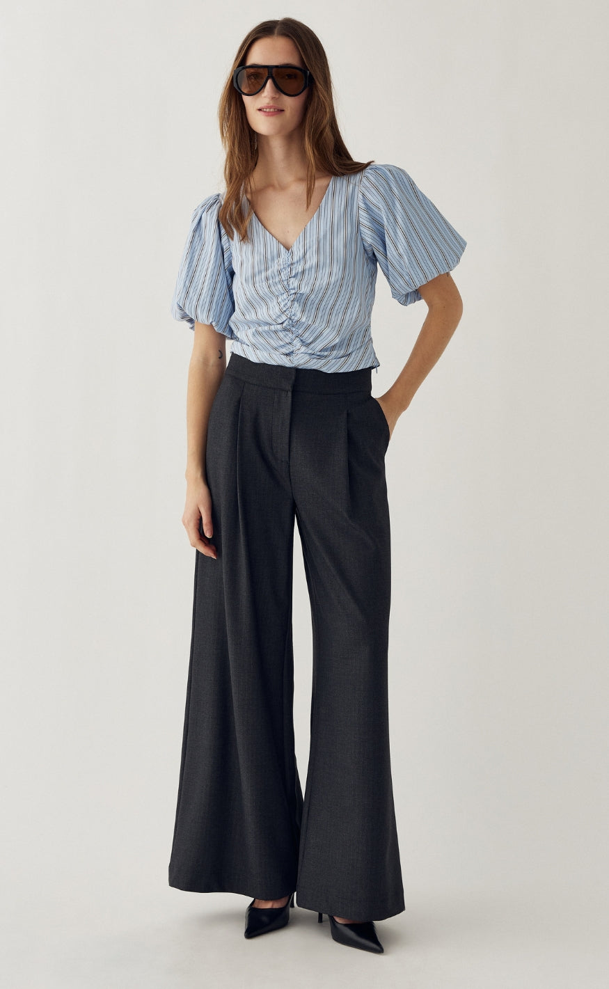 Noella Bukser - Kazia MW - Grey Herringbone