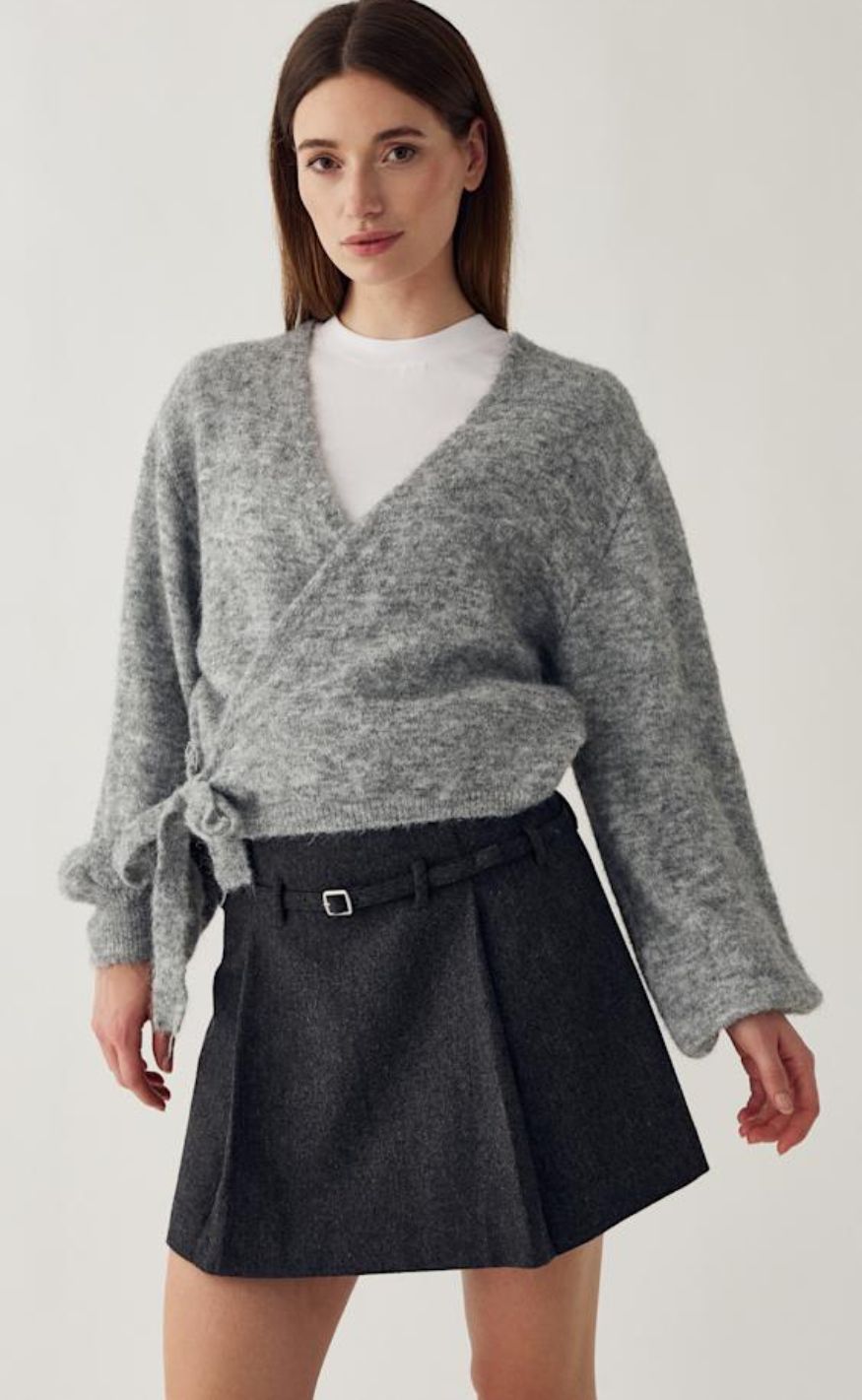 Noella Skjørt - Madena - Dark Grey Melange