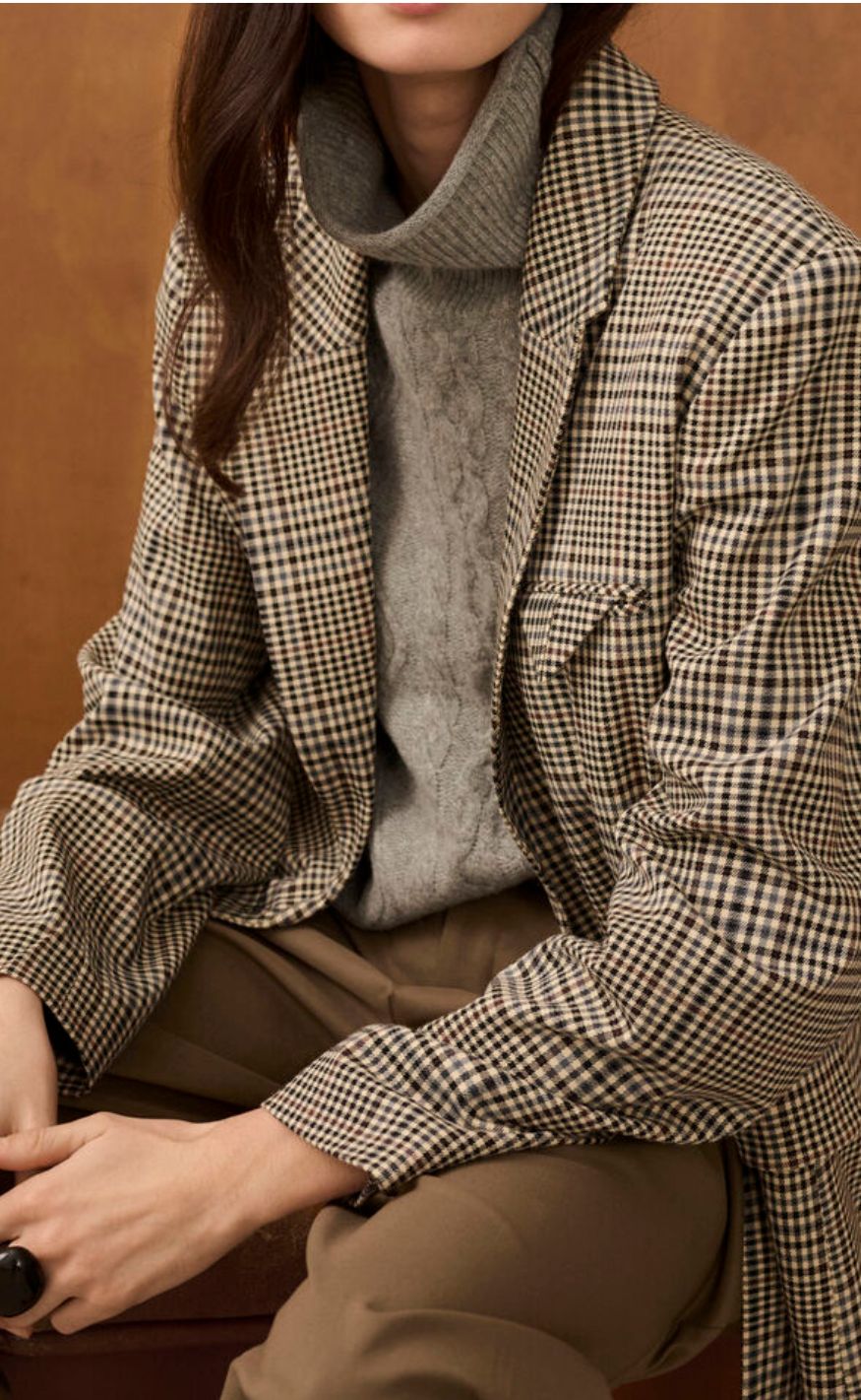 Culture Blazer - Birsen - Black Check