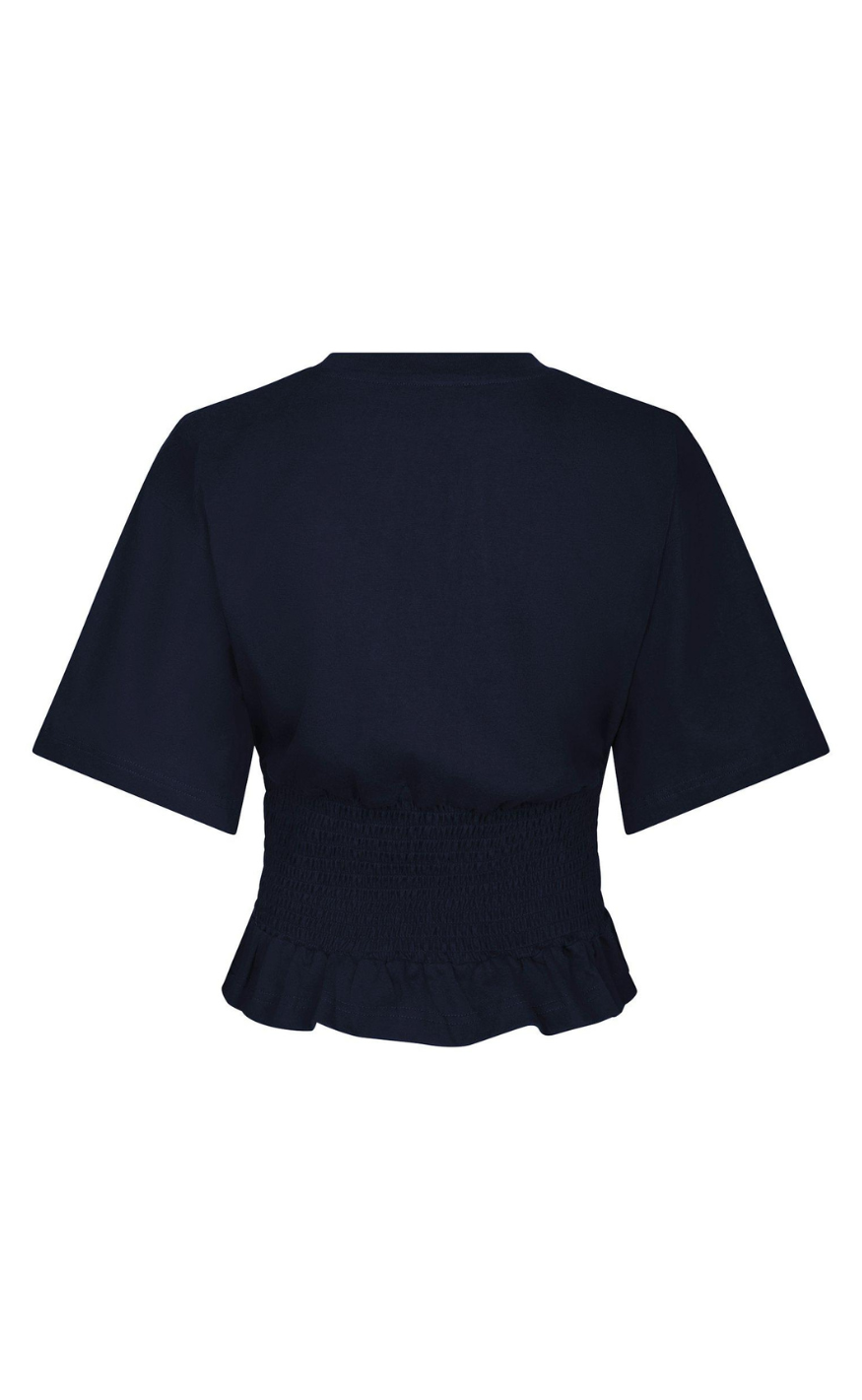 Neo Noir T-shirt - Dray Boxy Smock - Navy