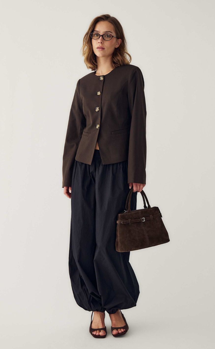 Noella Blazer - Kasaundra LS - Chocolate