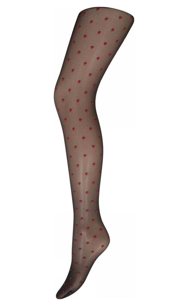 Hype The Detail Strømpebukser - Hearts 30d 6100 - Black