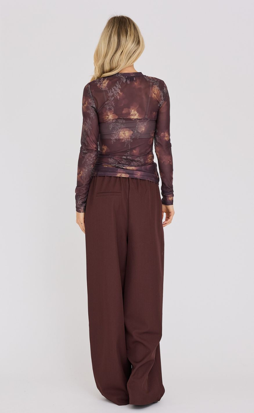 A-View Bluse - Silke - Brown/Sand