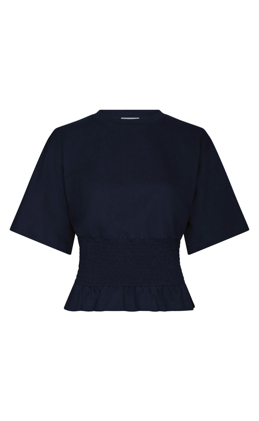 Neo Noir T-shirt - Dray Boxy Smock - Navy