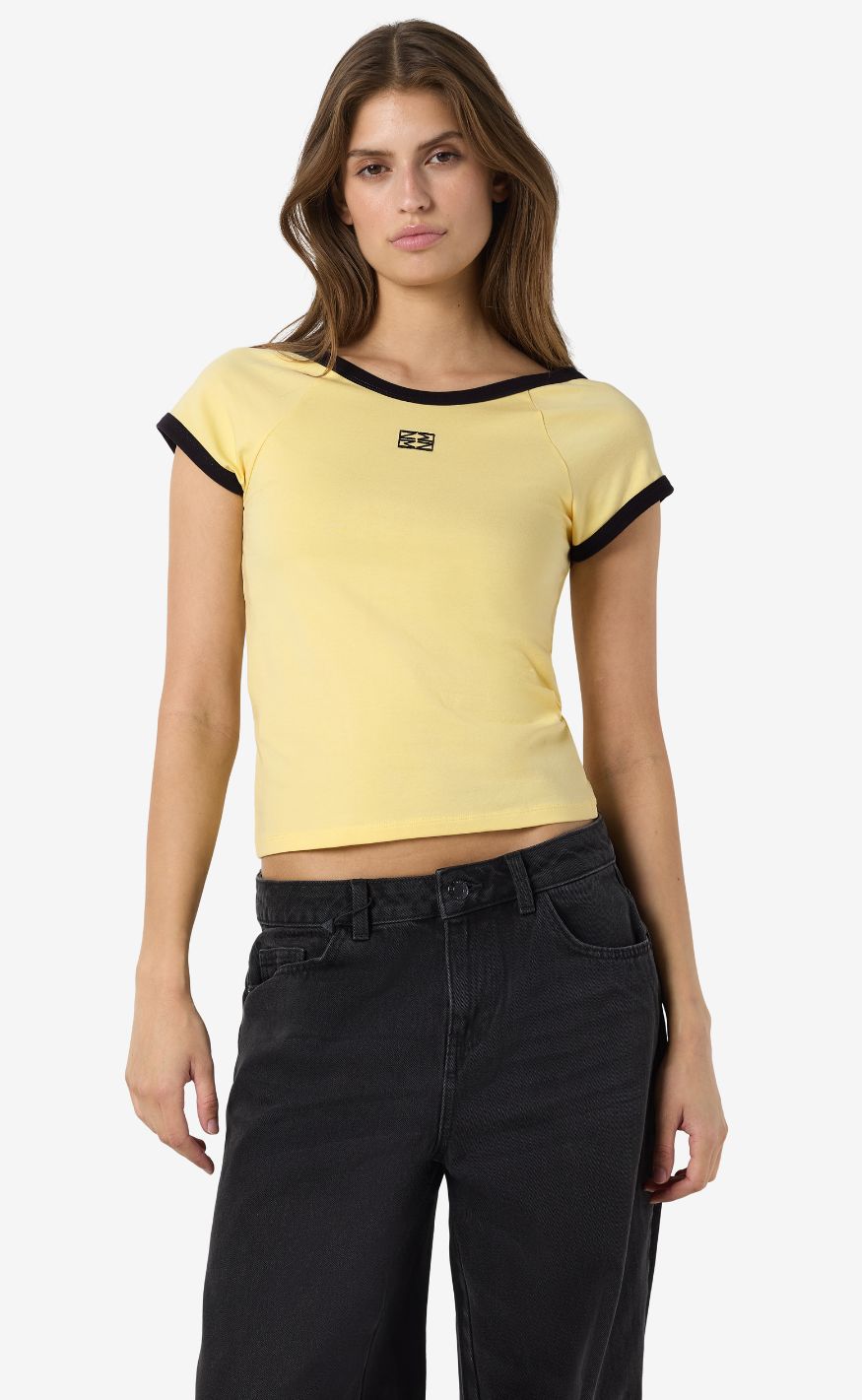 Noisy May T-shirt - Twin - French Vanilla/Obsidian Contrast