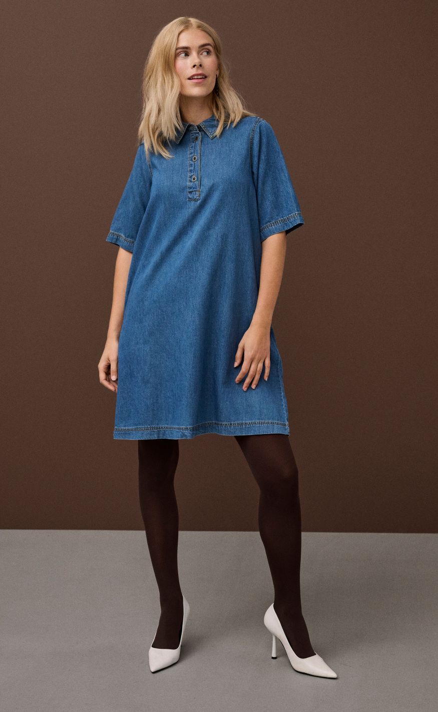 Culture Kjole - Winnie Arpa - Dark Blue Wash