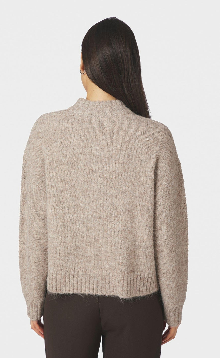 Neo Noir Cardigan - Taura Fluffy Knit - Beige Melange