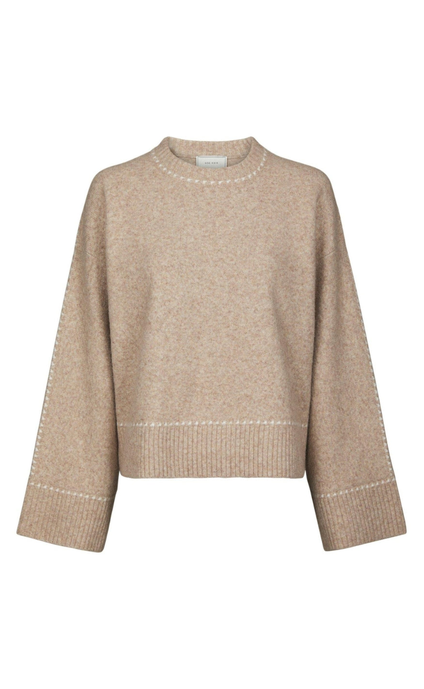 Neo Noir Genser - Roeme Knit Stitch - Beige Melange