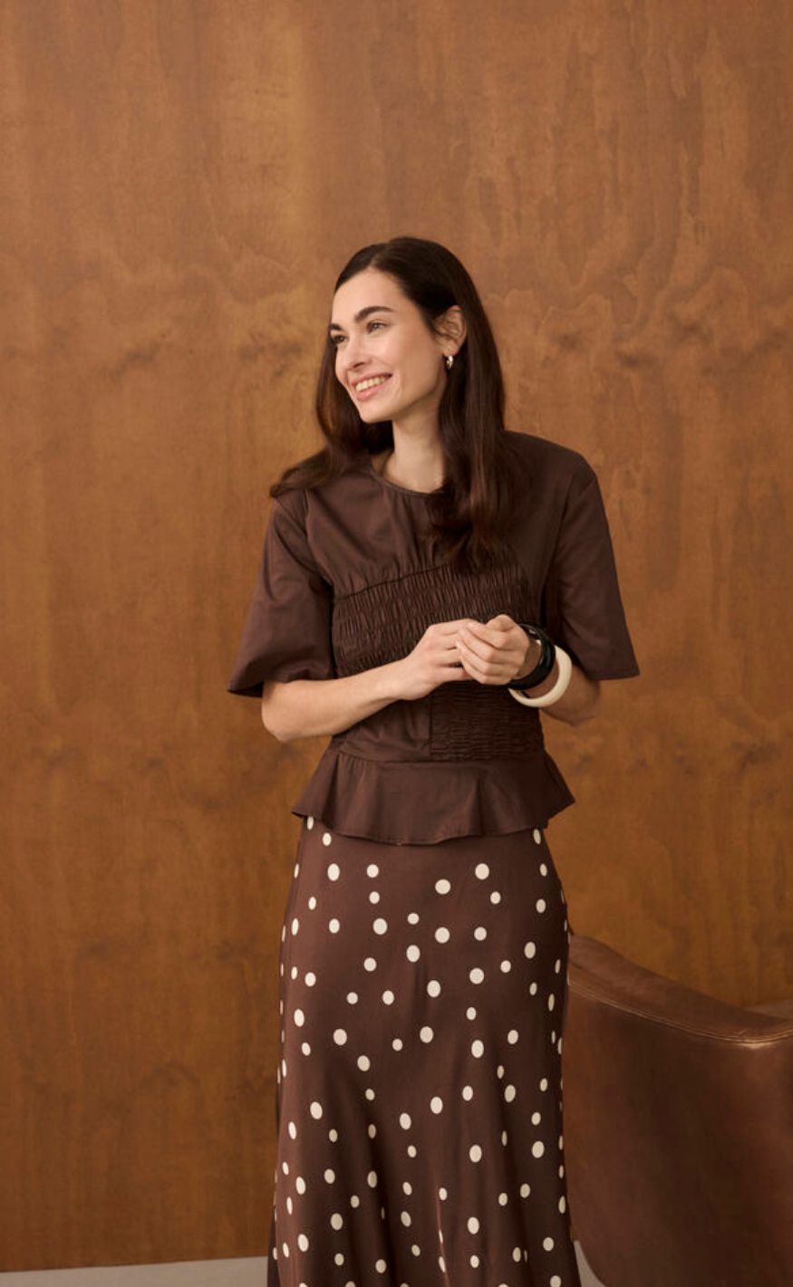 Culture Bluse - Ajda Antoinett - Coffee Bean