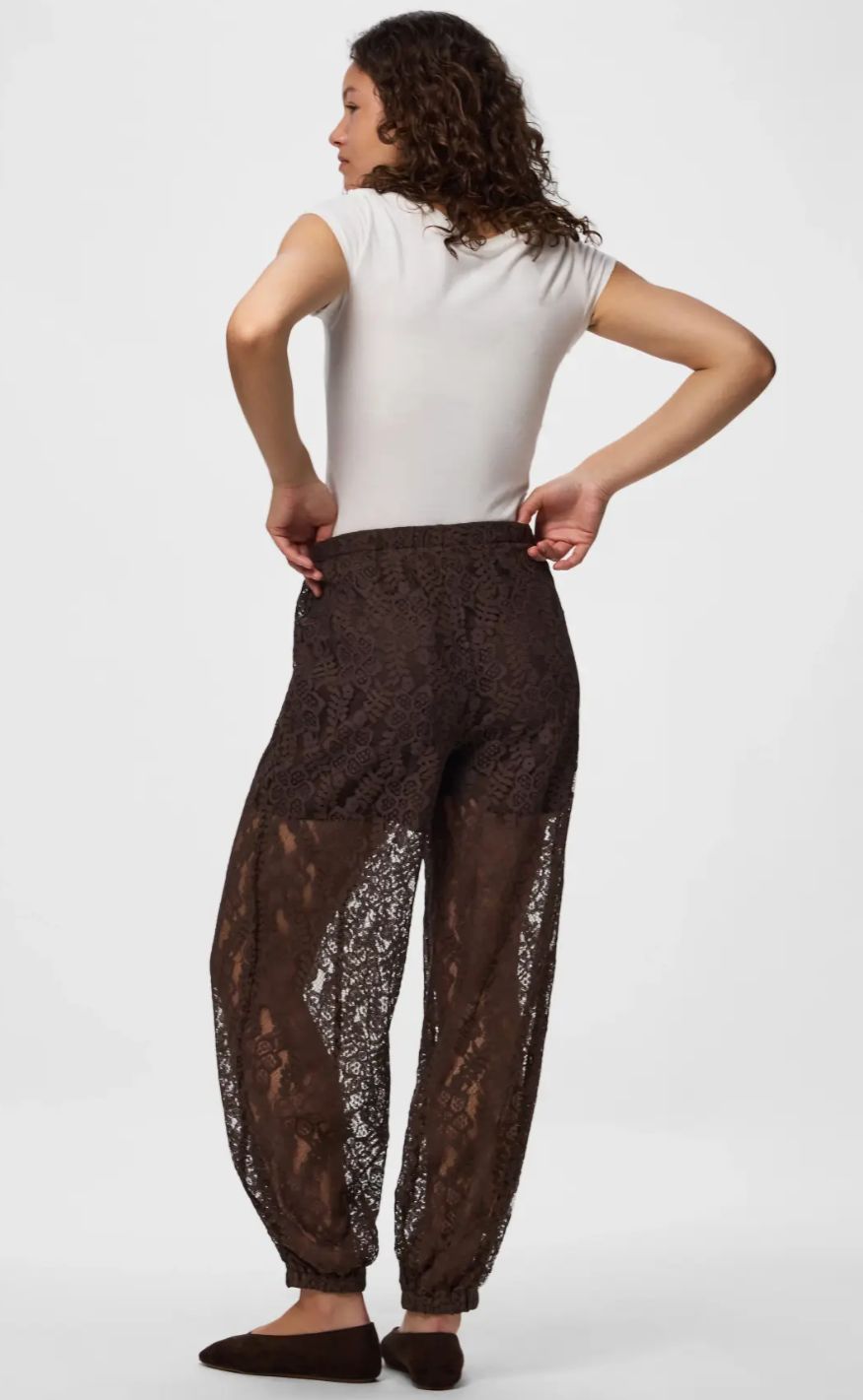 Pieces Bukser - Aline Lace - Hot Fudge