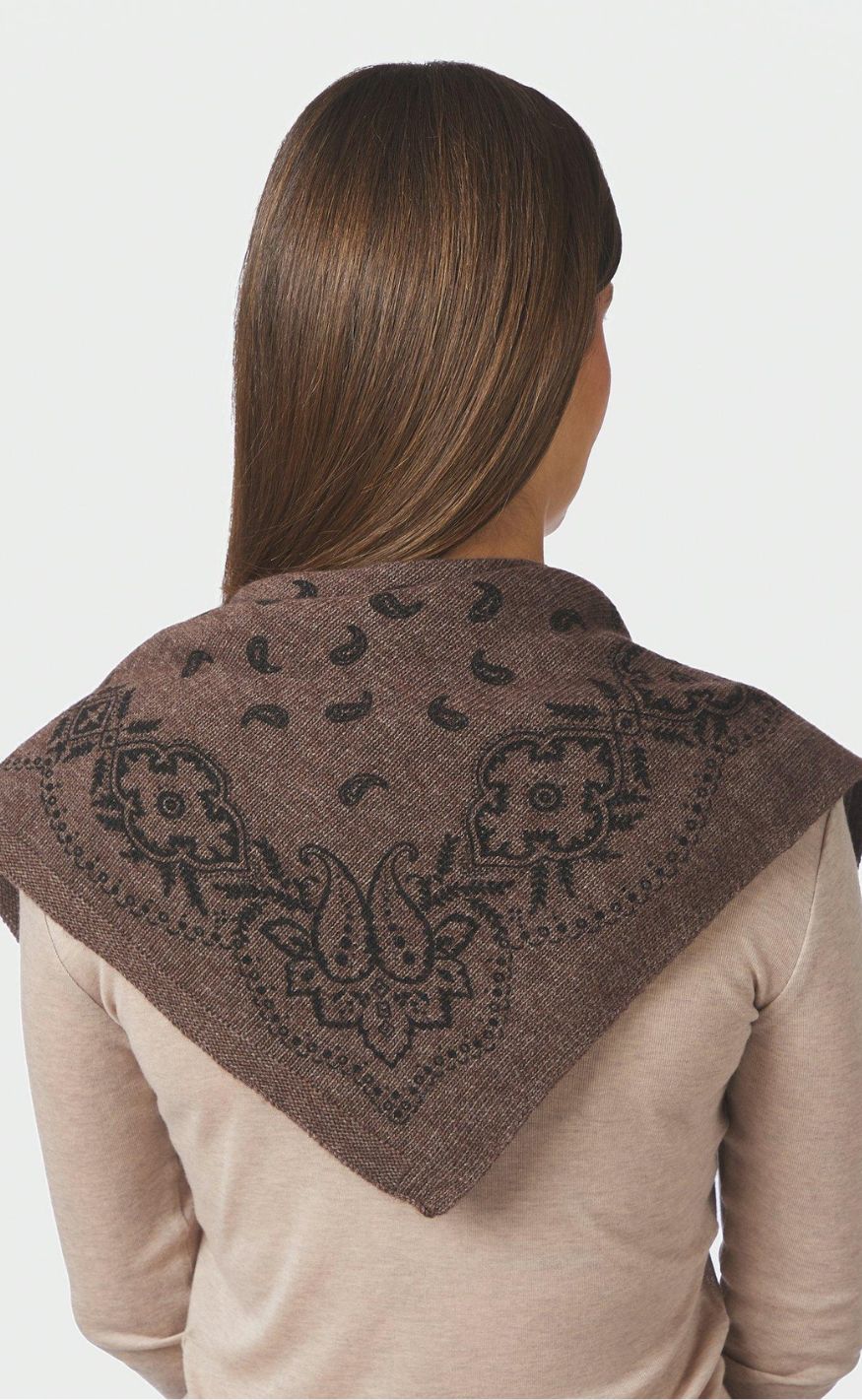 Neo Noir Skjerf - Adelina Paisley - Brown Melange