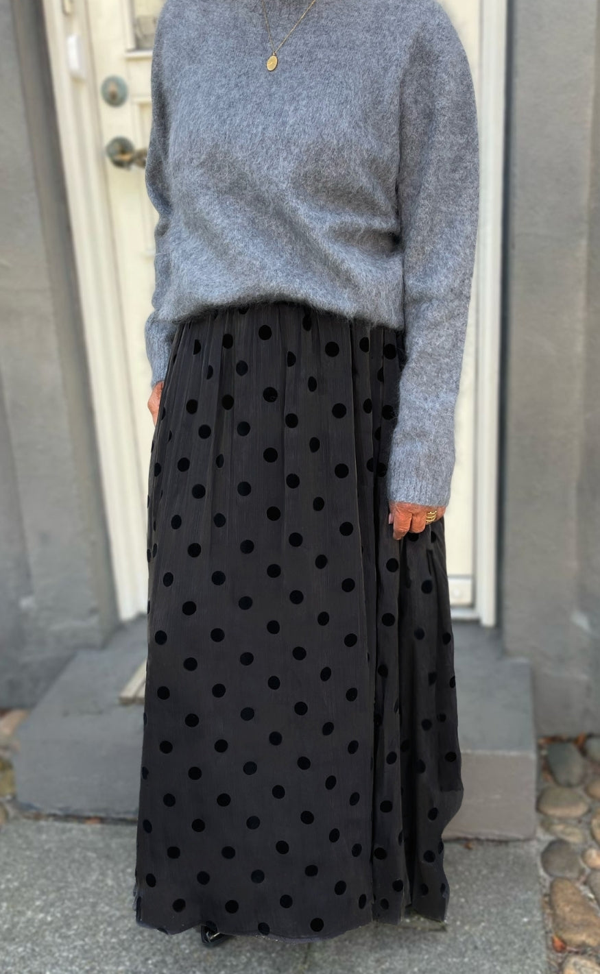 Say INA Copenhagen Skjørt - Lucia - Black w. Black Dots