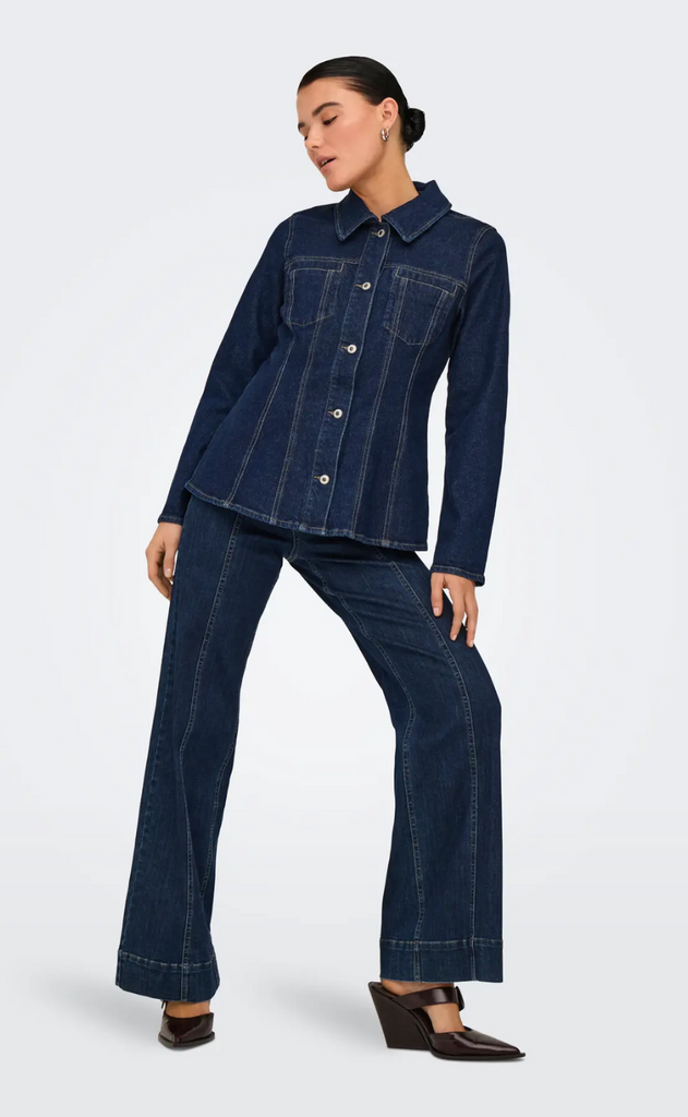 ONLY Skjorte - Elle - Dark Blue Denim