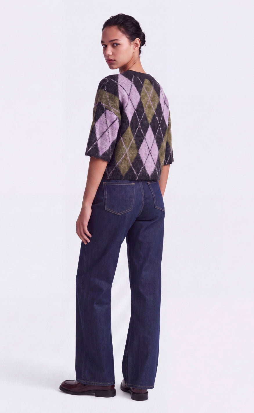 ONLY Genser - Noeme SS - Black Argyle/Beech/Violet Tulle/Mel
