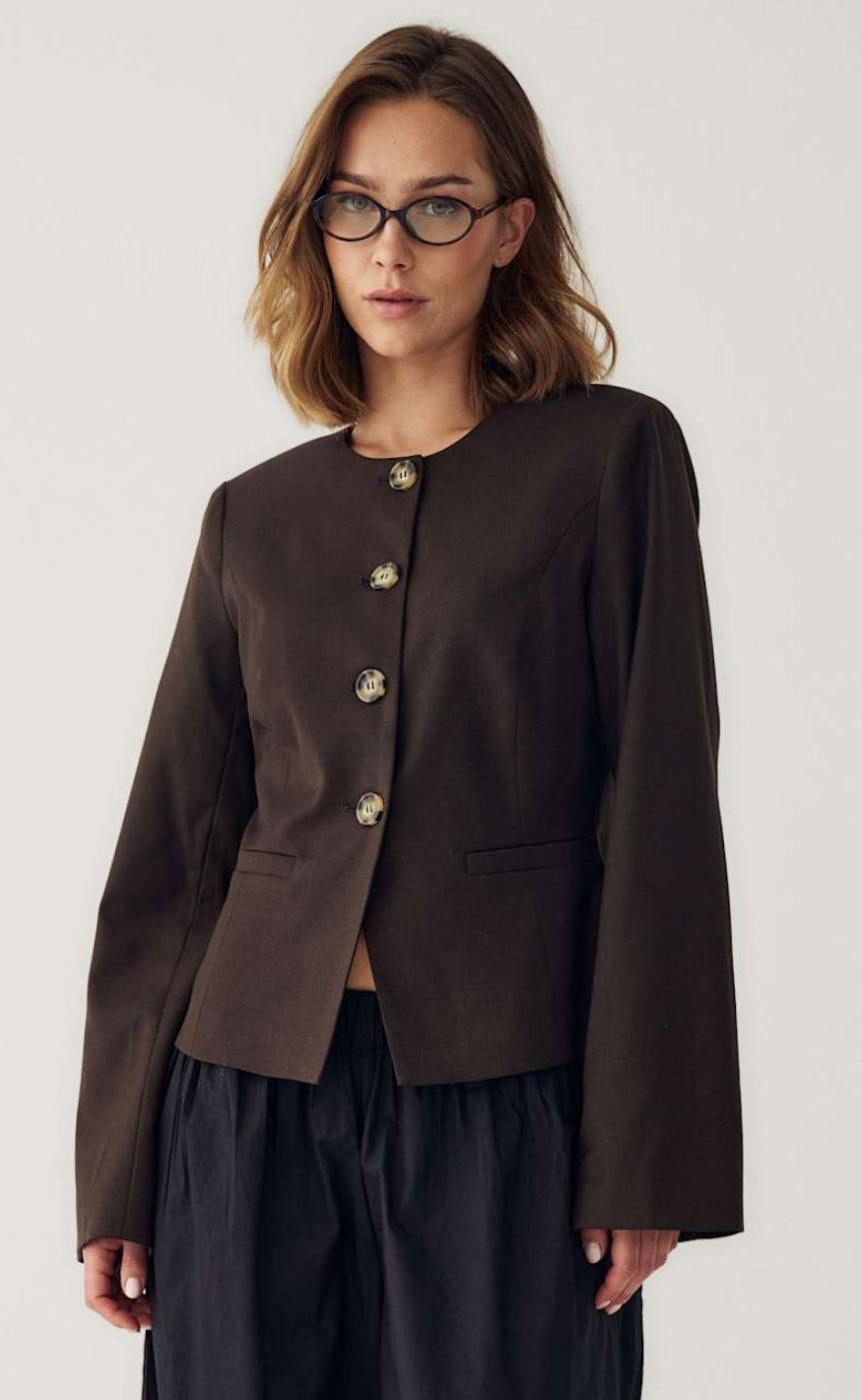 Noella Blazer - Kasaundra LS - Chocolate