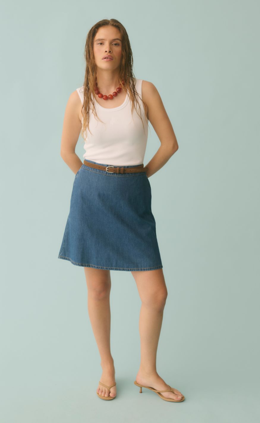 Culture Skjørt - Nua Arpa - Dark Blue Wash