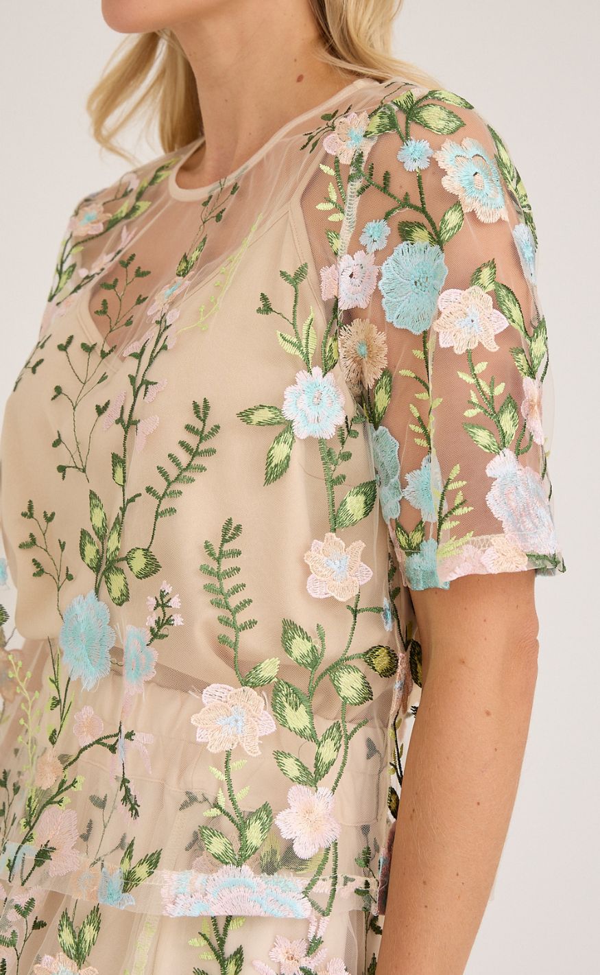 A-View Bluse - Fuschia - Rose/Blue